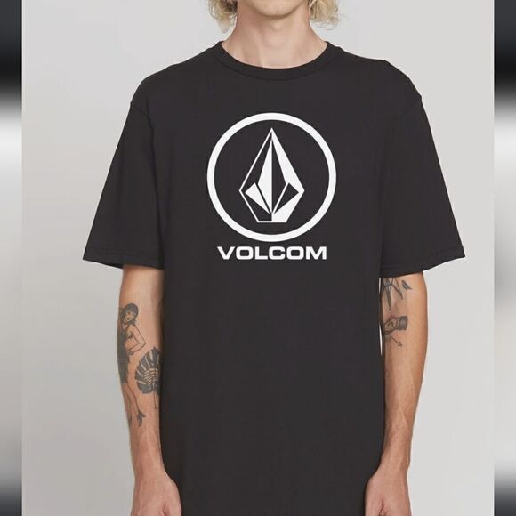 💲1️⃣0️⃣ Bundled ✔️Volcom Logo Black SS Circle Tee - Picture 1 of 5
